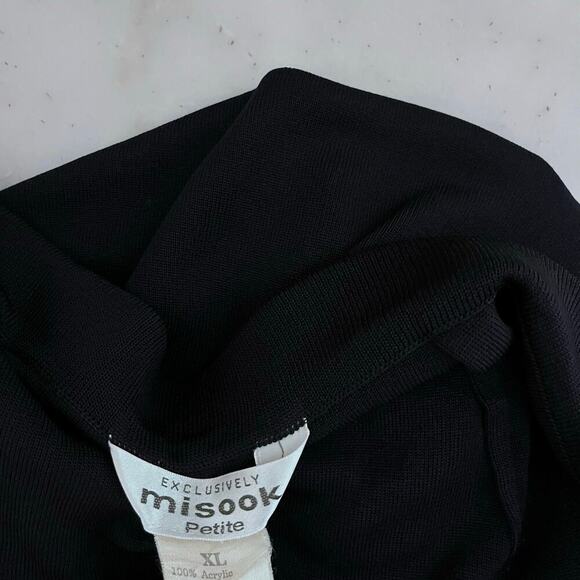 Exclusively Misook Women's Knee Length Skirt Petite X Large Navy Blue XL - Picture 6 of 6